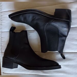 Zara Black Leather Men's Chelsea Boots_43